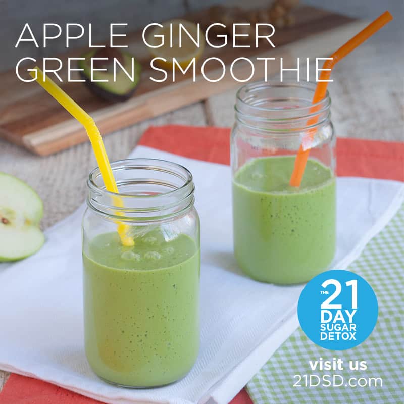 Apple Ginger Green Smoothie Recipe | The 21-Day Sugar Detox